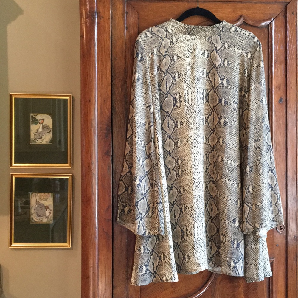 Snakeskin mini dress, never worn!